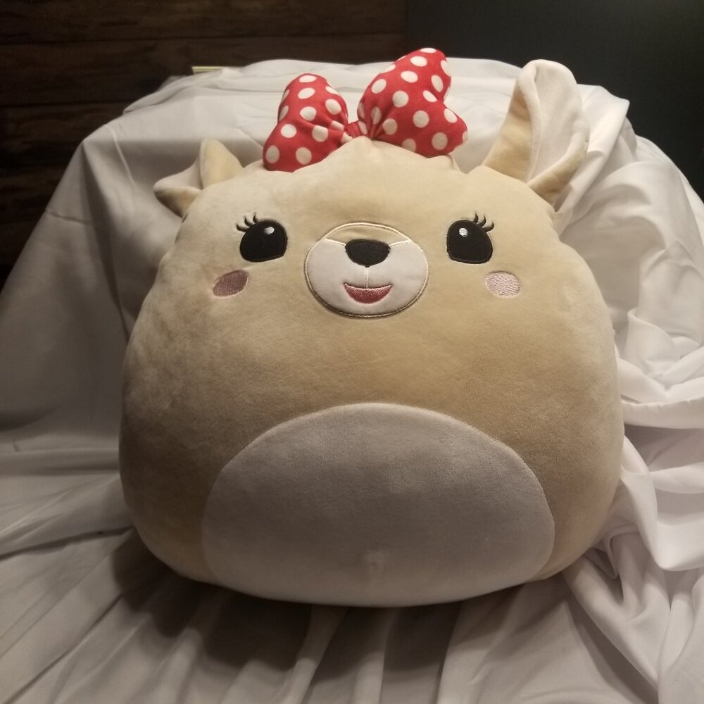 Squishmallows Clarice Rudolph the Red-Nose Reindeer Plush Toy, 12-inch